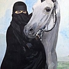 Оригинал схемы вышивки «Арабская лошадь» (№1126028)