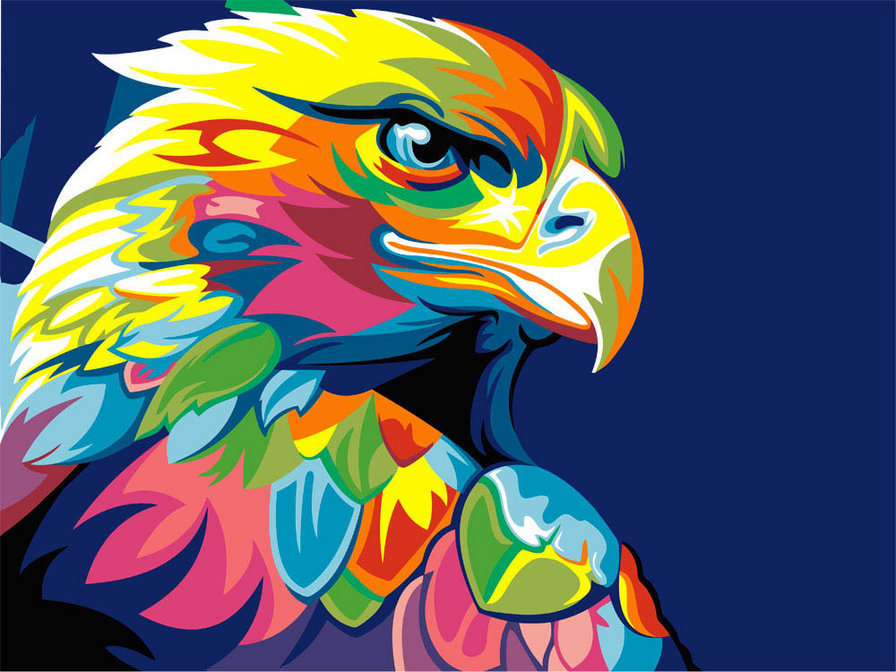 Радужный орел - птица, цвет, орел - оригинал