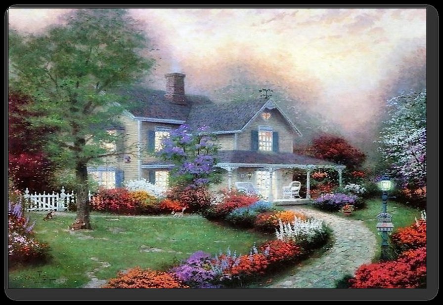 дом моей мечты - сад пейзаж, дача, дом - оригинал