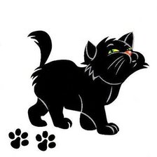 Оригинал схемы вышивки «черный кот» (№1142992)