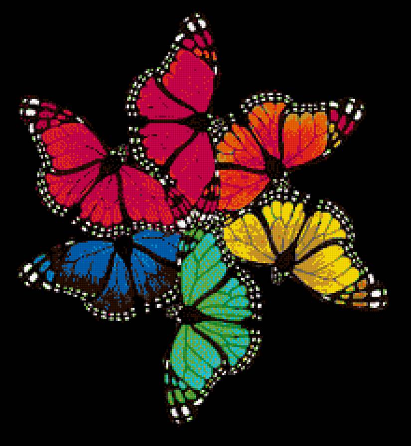 Бабочки - подушка, бабочки, бабочка - предпросмотр
