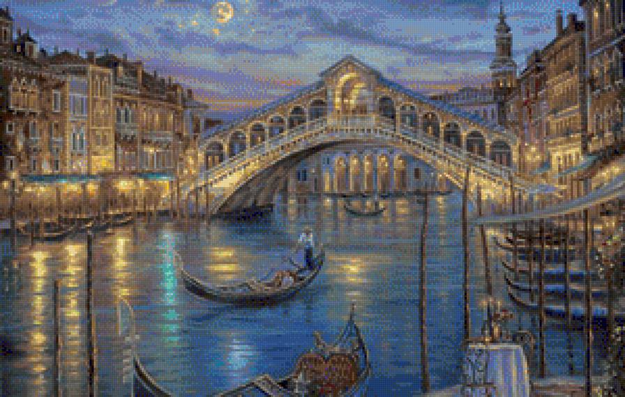 ночная венеция - венеция пейзаж - предпросмотр