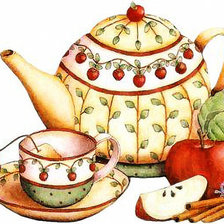 Оригинал схемы вышивки «За чашечкой чая» (№1145228)