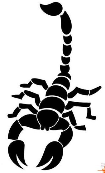 Скорпион - монохром, символы - оригинал