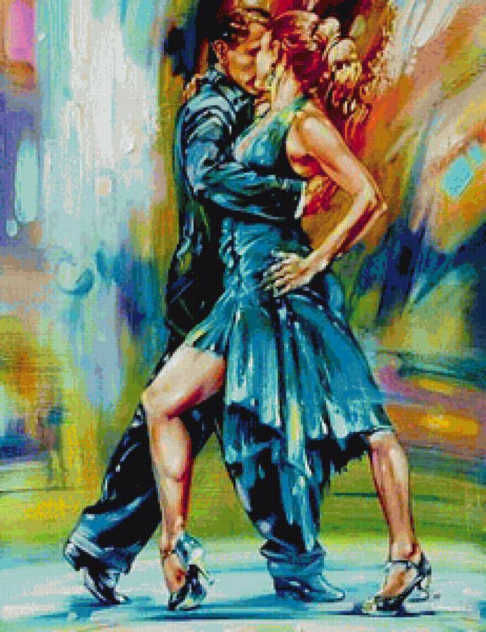 Танго - пары, картины афремова, люди, любовь - предпросмотр