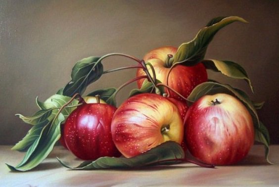 Яблочки - натюрморт, яблоки, фрукты - оригинал