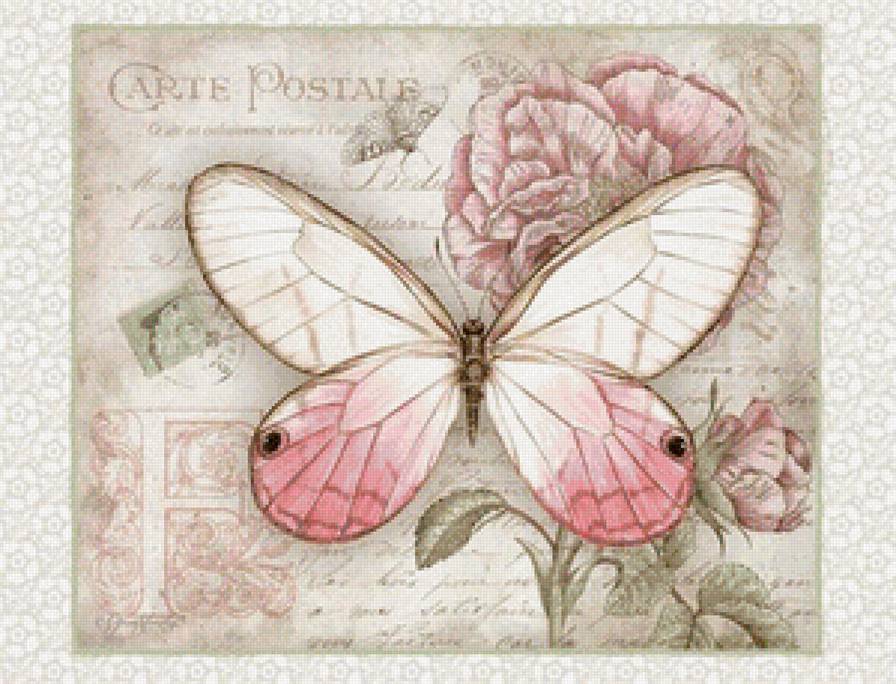 Серия бабочки - бабочки, цветы - предпросмотр