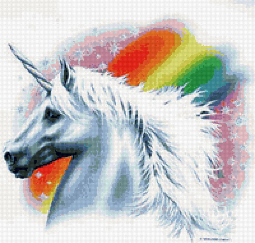 Единорог - единорог, радуга, лошадь - предпросмотр