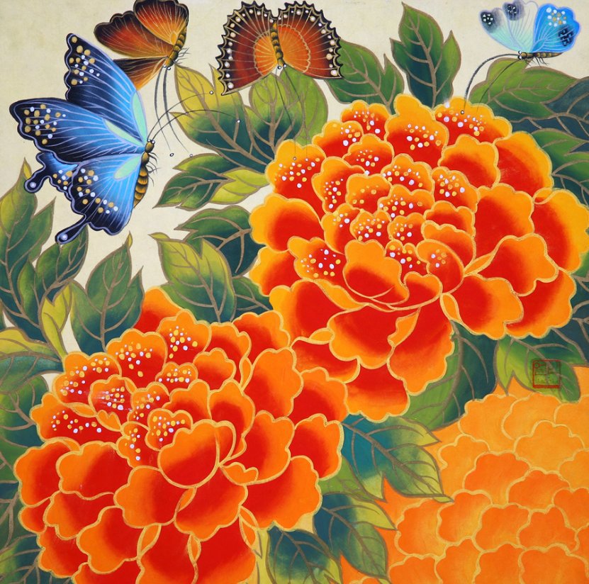 бабочковое настроение - цветы, бабочки - оригинал