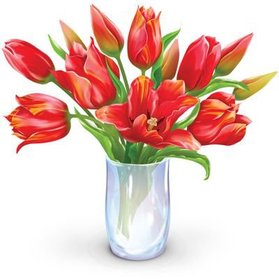 С 8 марта! - красные цветы, цветы, букет, тюльпаны, цветы в вазе, натюрморт - оригинал