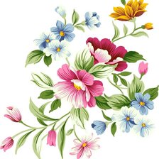 Оригинал схемы вышивки «цветочный мотив» (№1165348)