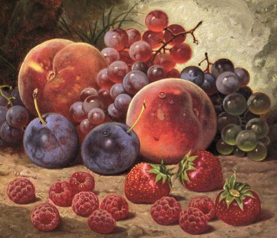 фрукты - виноград, натюрморт, картина, фрукты - оригинал