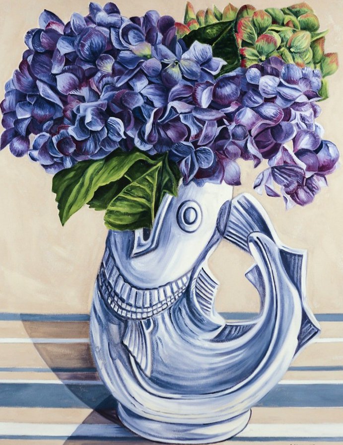 Букет - цветы, натюрморт, гортензия, ваза, букет - оригинал