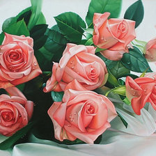 Схема вышивки «Розовые розы 3»