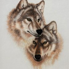 Оригинал схемы вышивки «Волки» (№1175144)