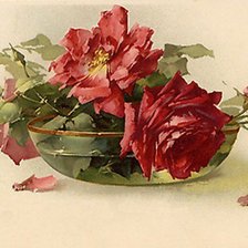 Оригинал схемы вышивки «Розы в вазе» (№1186170)