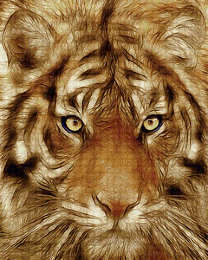 Серия "Фауна" - тигр, взгляд, зверь - предпросмотр
