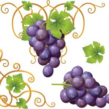 Оригинал схемы вышивки «виноград» (№1190614)