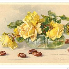 Оригинал схемы вышивки «Розы в вазе» (№1190666)