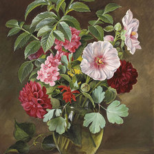 Оригинал схемы вышивки «Цветы в вазе» (№1190708)
