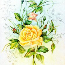 Оригинал схемы вышивки «желтая роза» (№1194324)
