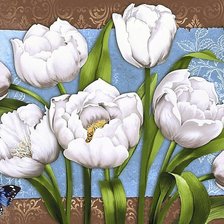 Оригинал схемы вышивки «весенние цветы» (№1201252)