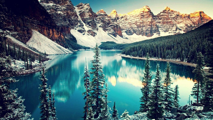 горы, озеро - природа, пейзаж, вода, озеро, горы - оригинал