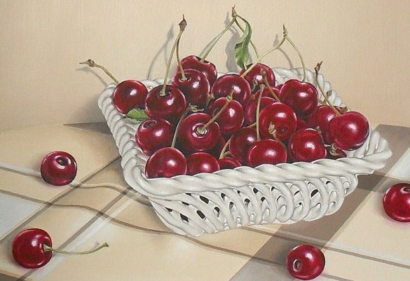 Вишни - натюрморт, ягоды, вишни - оригинал