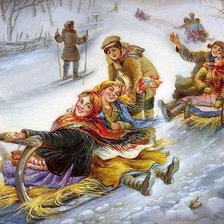 Оригинал схемы вышивки «Русь. Зимние забавы.» (№1208154)