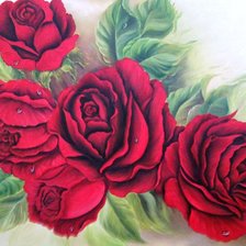 Оригинал схемы вышивки «Розы» (№1216053)