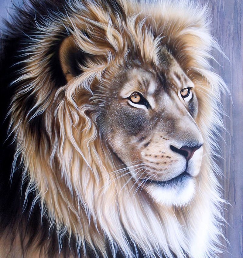 Царский портрет - дикие животные, лев - оригинал