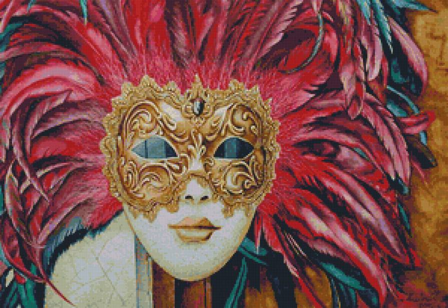 Карнавальная маска - маска, венеция, дама, карнавал, девушка, люди - предпросмотр