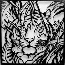 Схема вышивки «монохром "тигр"»