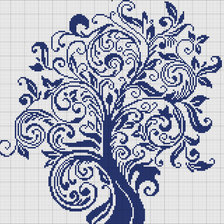 Оригинал схемы вышивки «дерево» (№1224211)