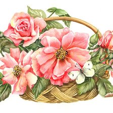 Оригинал схемы вышивки «бабочки и цветы» (№1231351)