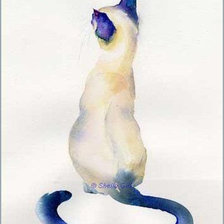 Оригинал схемы вышивки «siamese cat» (№1233253)