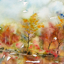 Оригинал схемы вышивки «watercolor autumn» (№1233403)