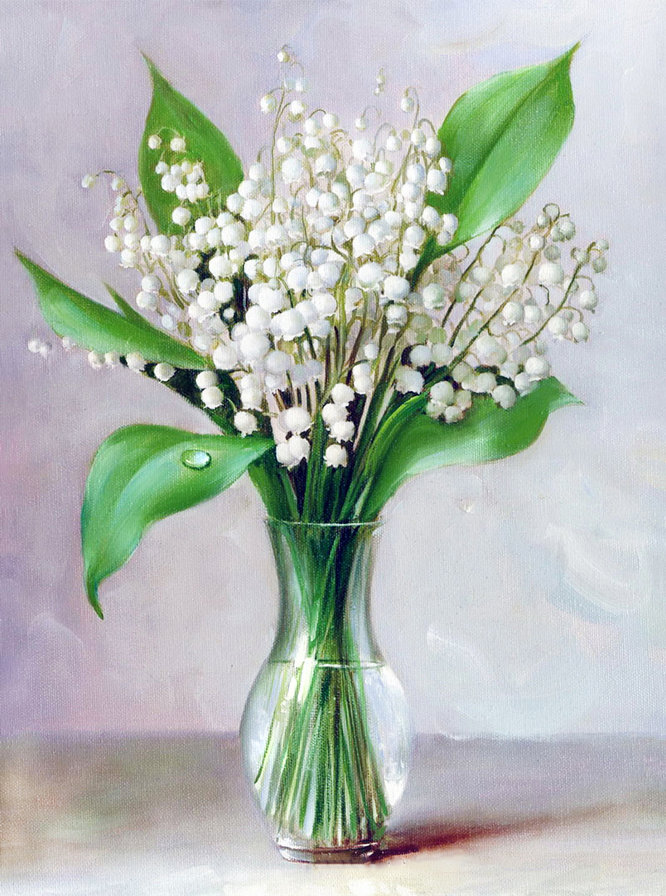 Светлого мая привет - натюрморт, цветы в вазе, белые цветы, весенние цветы, букет, ландыши - оригинал