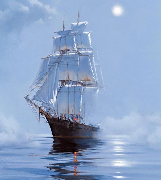 Парусник - парусник, море, корабль - оригинал