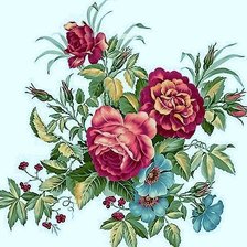 Оригинал схемы вышивки «цветы» (№1236461)