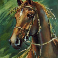 Оригинал схемы вышивки «horse painting» (№1237125)