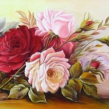 Оригинал схемы вышивки «Прекрасные розы» (№1240394)
