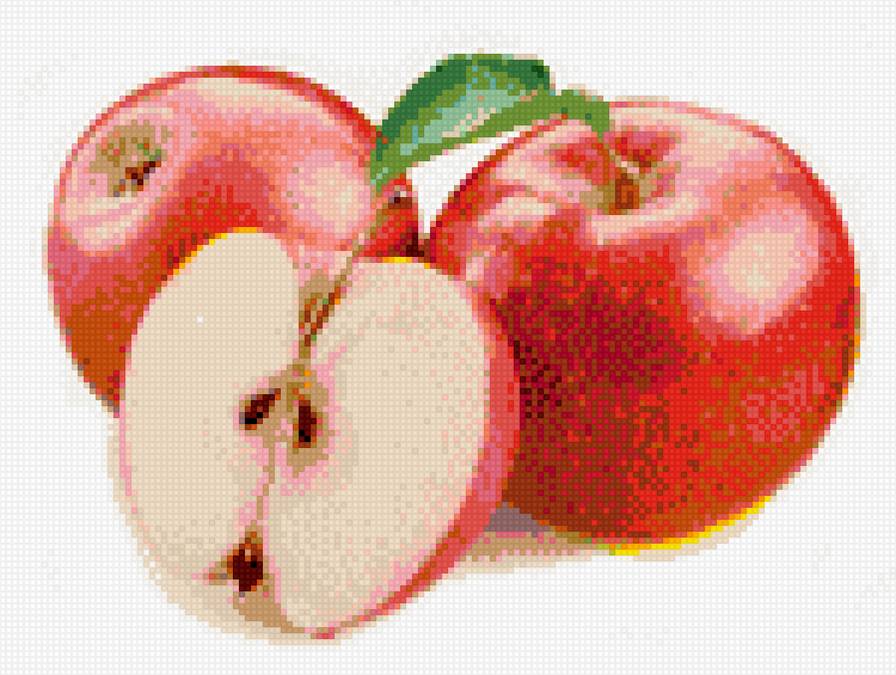 Яблоки - сочные яблоки, красные яблоки, натюрморт, яблоки - предпросмотр
