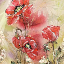 Оригинал схемы вышивки «цветы на шелке» (№1247779)