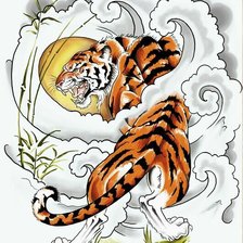Оригинал схемы вышивки «тигр» (№1249729)