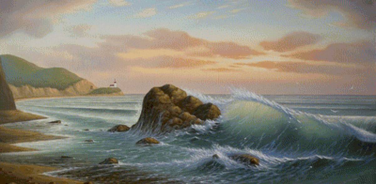 Морской пейзаж - картина, пейзаж, море - предпросмотр