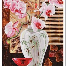 Оригинал схемы вышивки «орхидеи» (№1254399)
