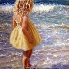 девочка у моря