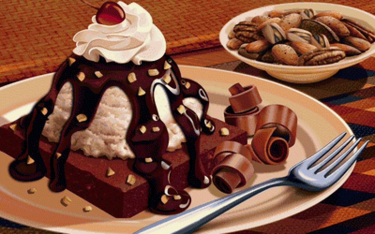 Серия "На кухню" - десерт, шоколад - предпросмотр