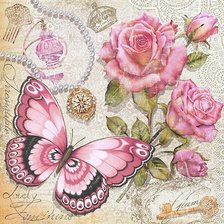 Оригинал схемы вышивки «бабочки и цветы» (№1260864)